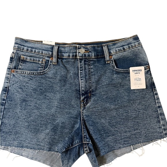 Denizen from Levis Womens High-Rise 3" Denim Shorts Acid Wash Blue Size 10 W30 - Picture 6 of 12